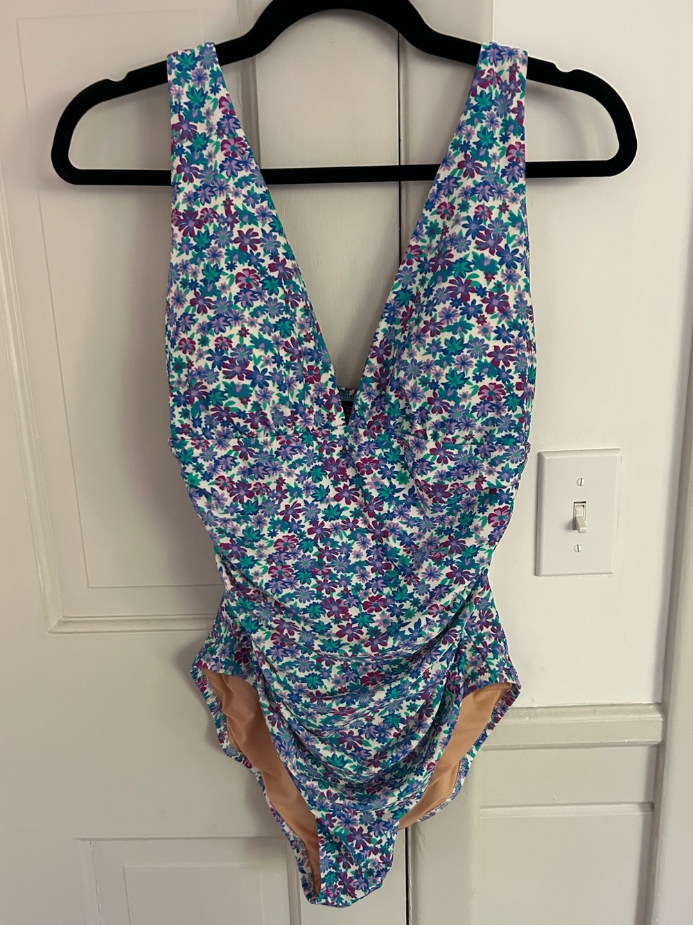 J Crew floral swimsuit medium